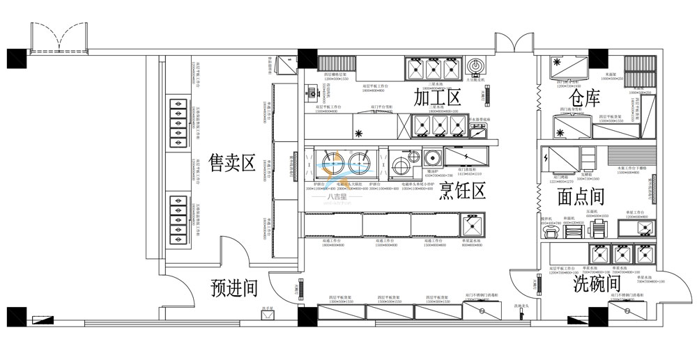 見(jiàn)炬科技員工食堂廚房工程設(shè)計(jì)圖